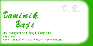 dominik baji business card